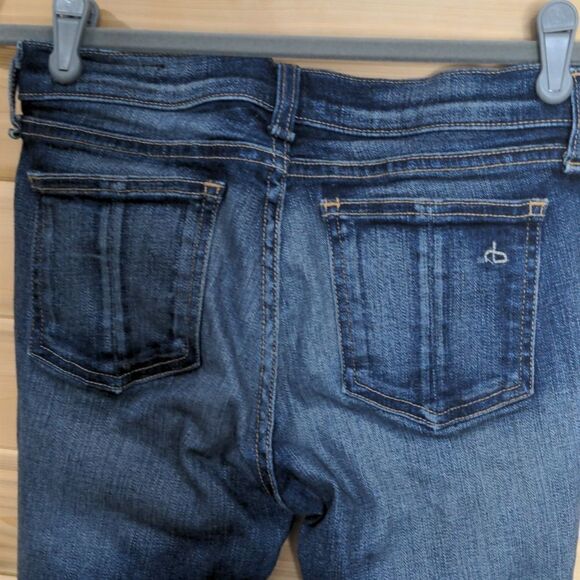 rag & bone Justine Crop Jeans in PrestonLamb Leather Lace Up size 27 - Picture 4 of 11